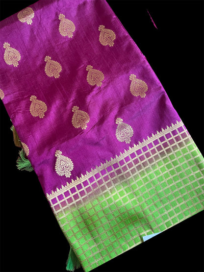 Purple Color Silk Readymade/Easy Saree (Clearance)