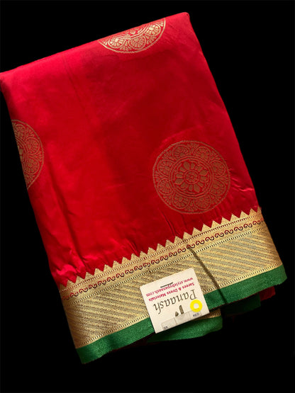 Red Color Silk Readymade/Easy Saree (Clearance)