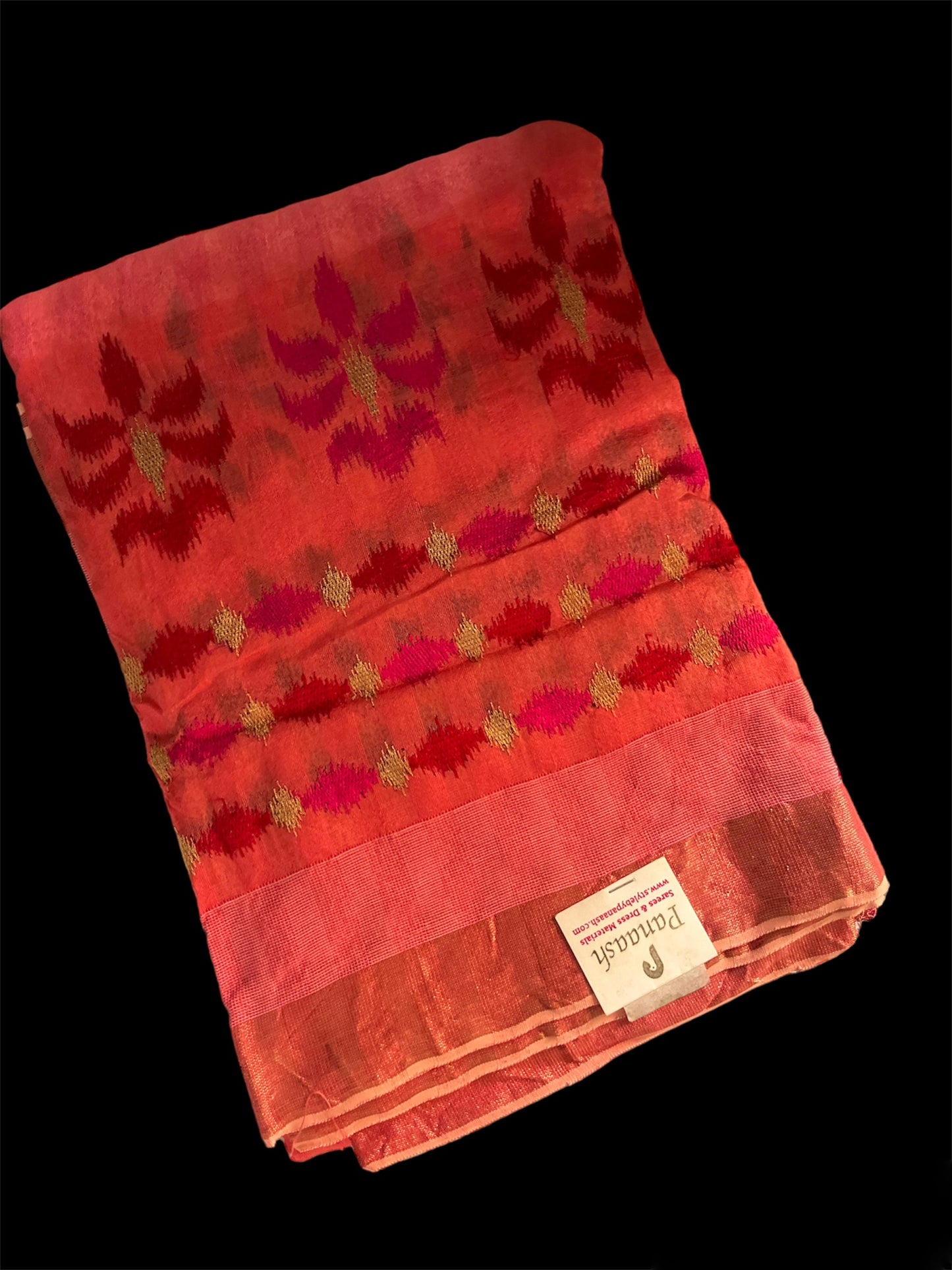 Peach Color Sico Readymade/Easy Saree (Clearance)