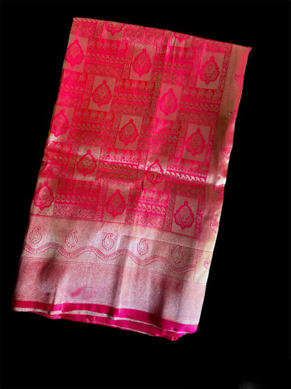 Red Silk Readymade/Easy Saree (Clearance)