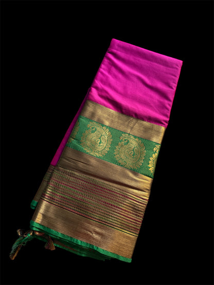 Pink Color Silk Readymade/Easy Saree (Clearance)