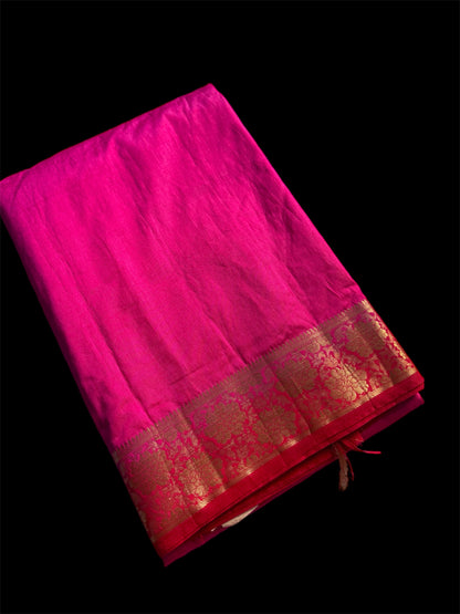 Pink Color Silk Readymade/Easy Saree (Clearance)