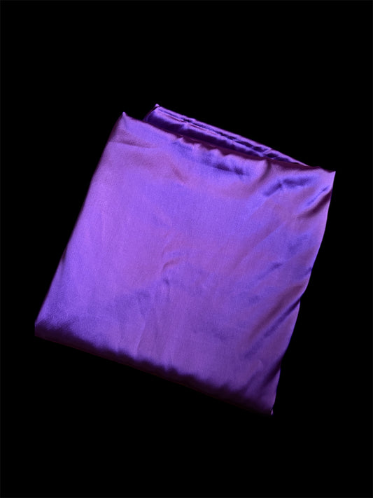 Plain Purple Satin Readymade Saree