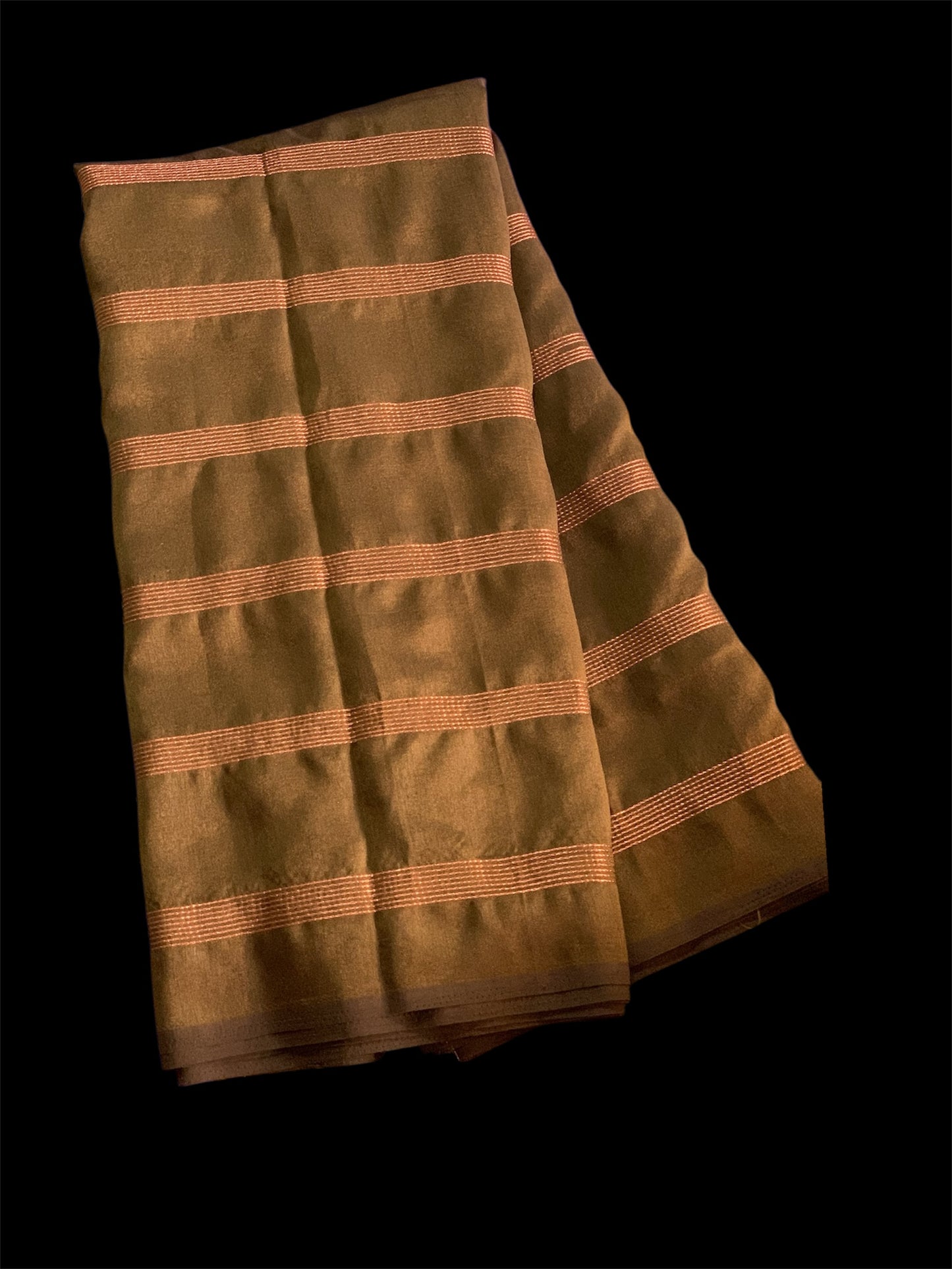 Olive Green Color Silk Readymade/Easy Saree