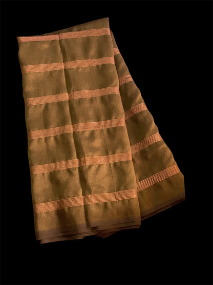 Olive Green Color Silk Readymade/Easy Saree