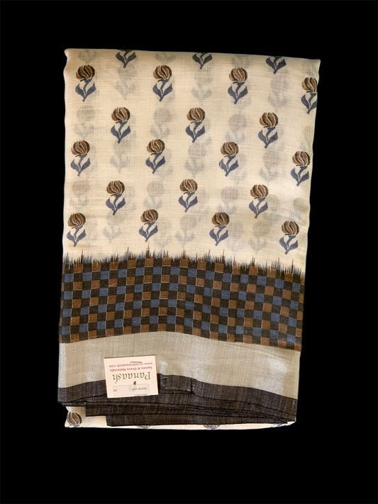 White Color Silk Cotton Readymade/Easy Saree