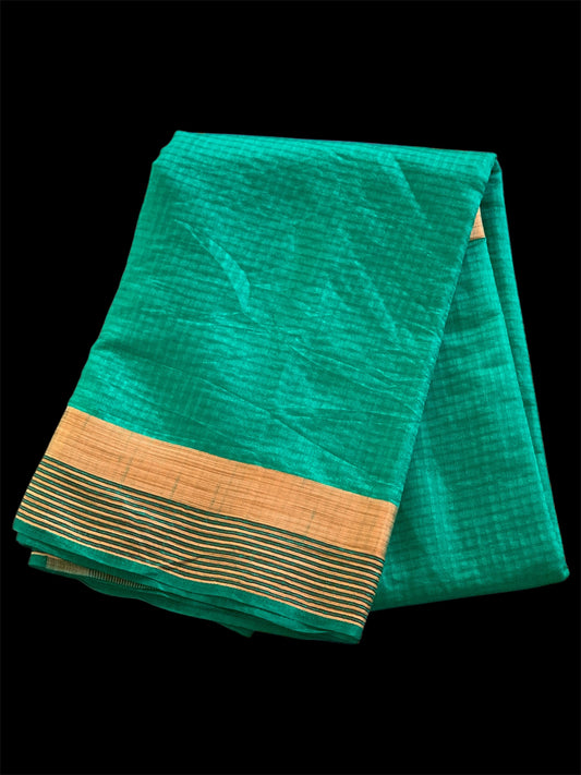 Sea Green Color Silk Readymade/Easy Saree