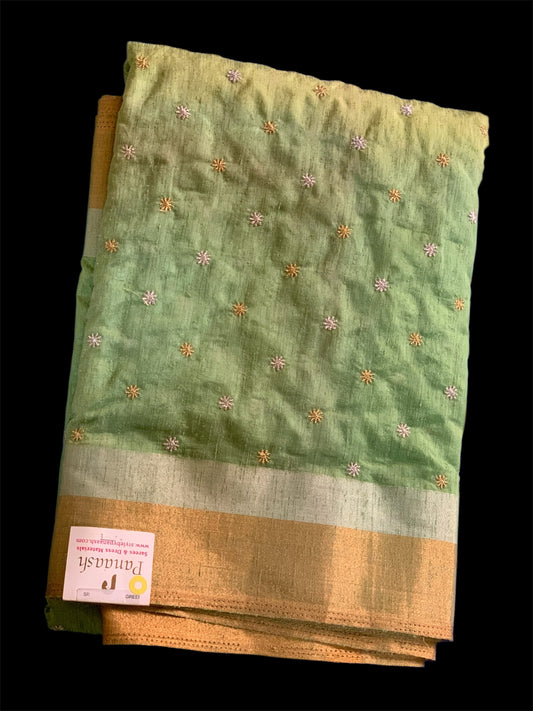 Pastel Green Color Silk Readymade/Easy Saree