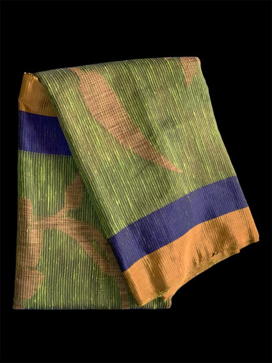 Green Color Silk Readymade/Easy Saree
