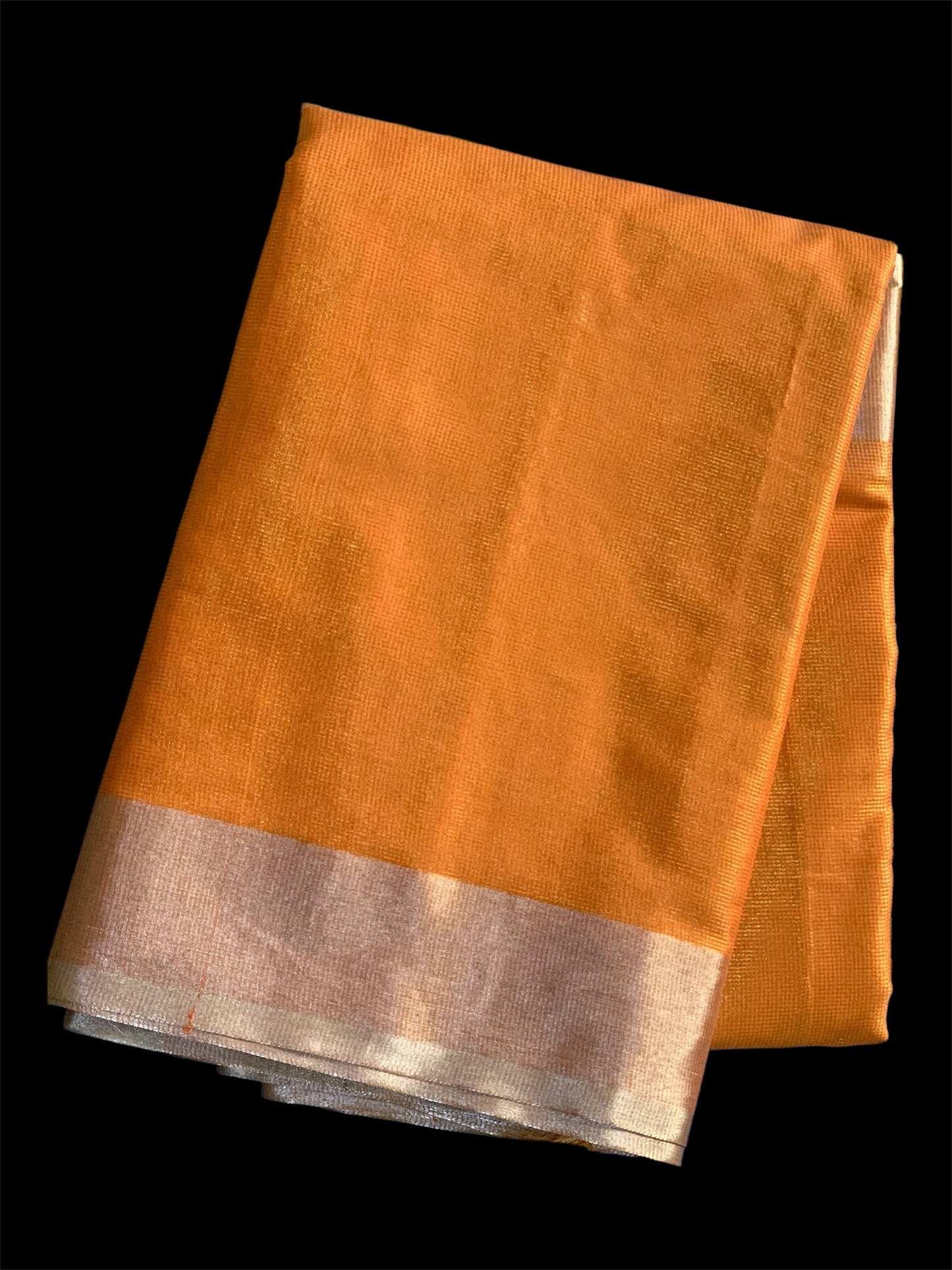 Orange Color Tissue Readymade/Easy Saree