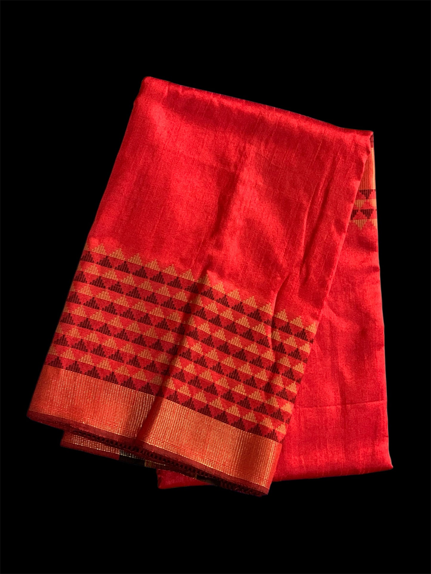 Red Color Silk Readymade/Easy Saree