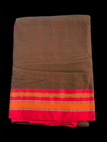 Brown Color Silk Readymade/Easy Saree