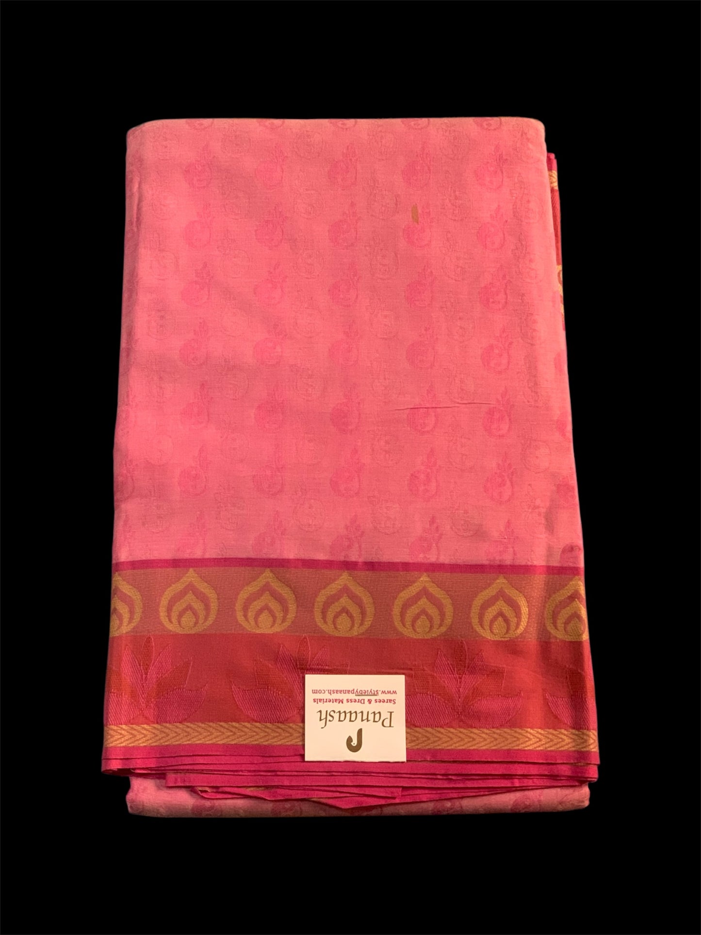 Pink Cotton Readymade/Easy Saree