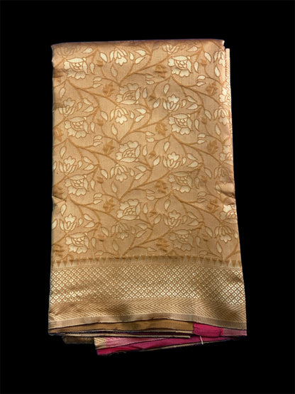 Golden Banarasi Readymade/Easy Saree
