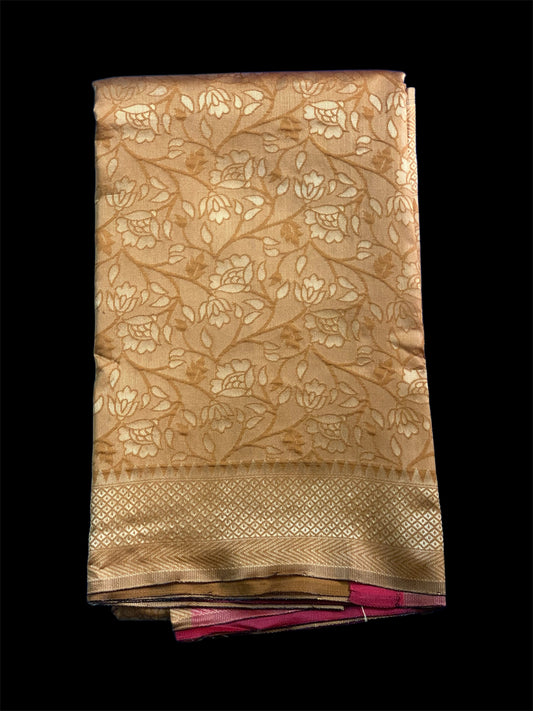 Golden Banarasi Readymade/Easy Saree
