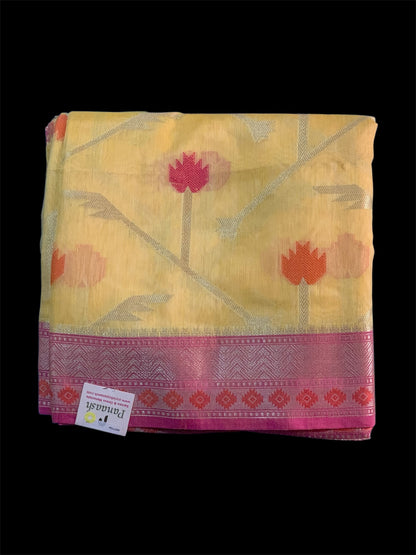Yellow Linen Readymade/Easy Saree