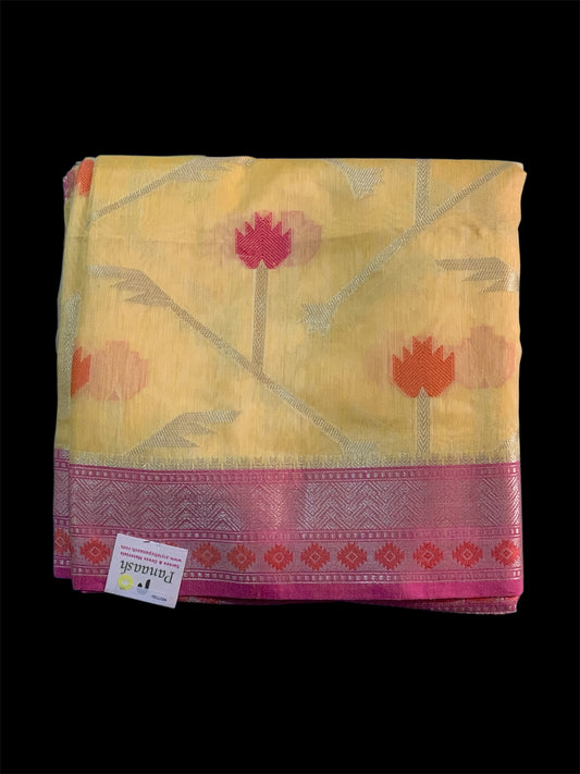 Yellow Linen Readymade/Easy Saree
