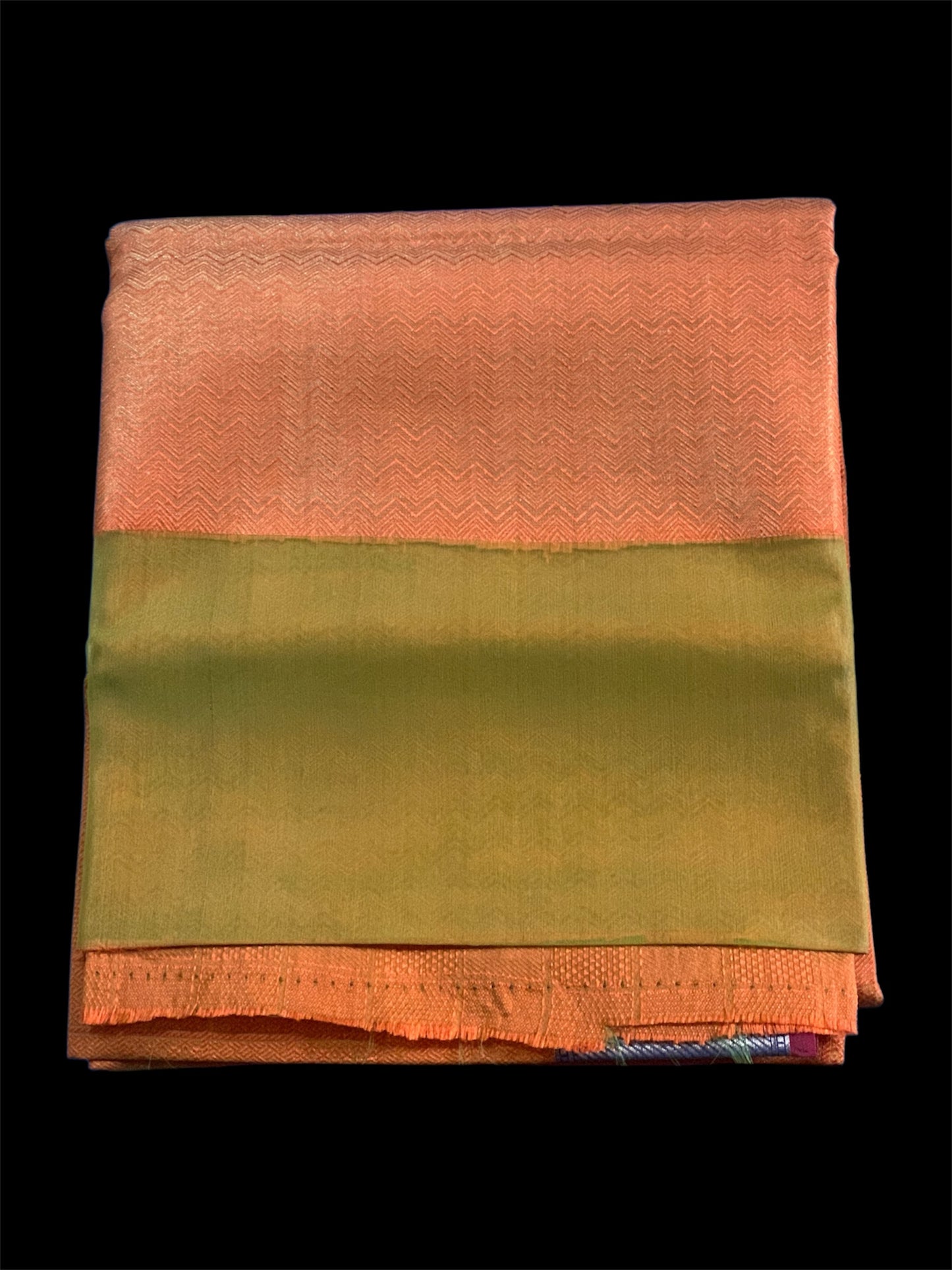 Orange Banarasi Readymade/Easy Saree