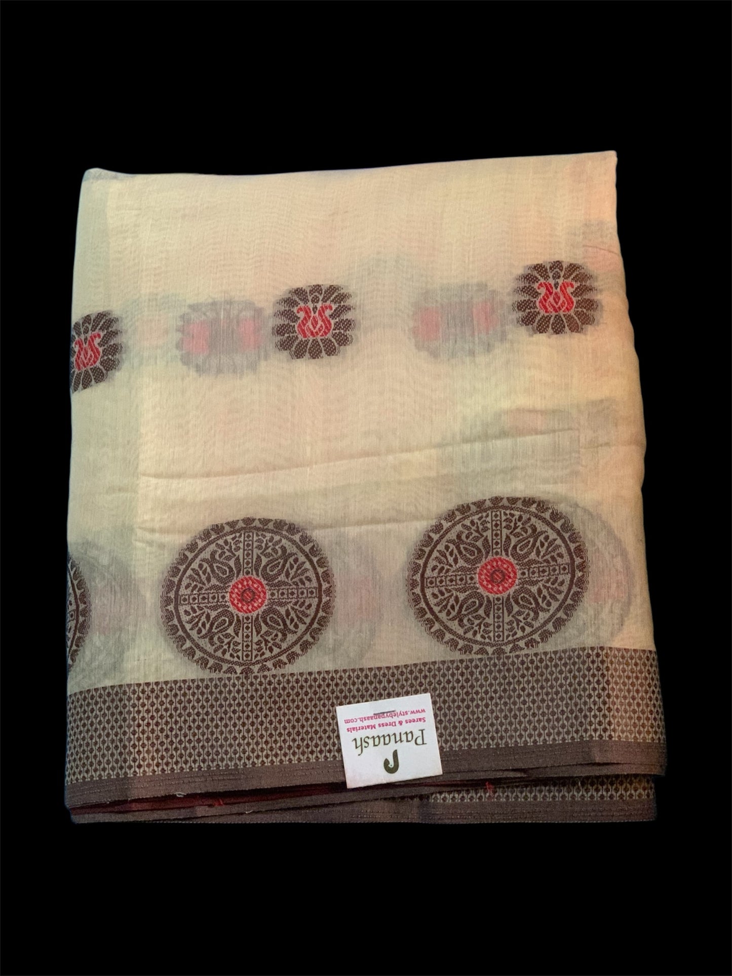 Light Yellow Cotton Readymade/Easy Saree