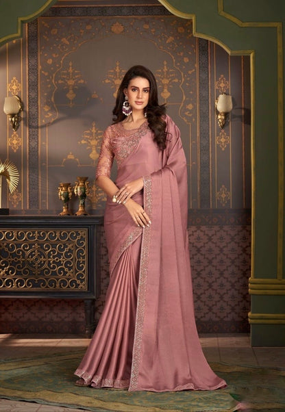 Mauve Party Wear Saree