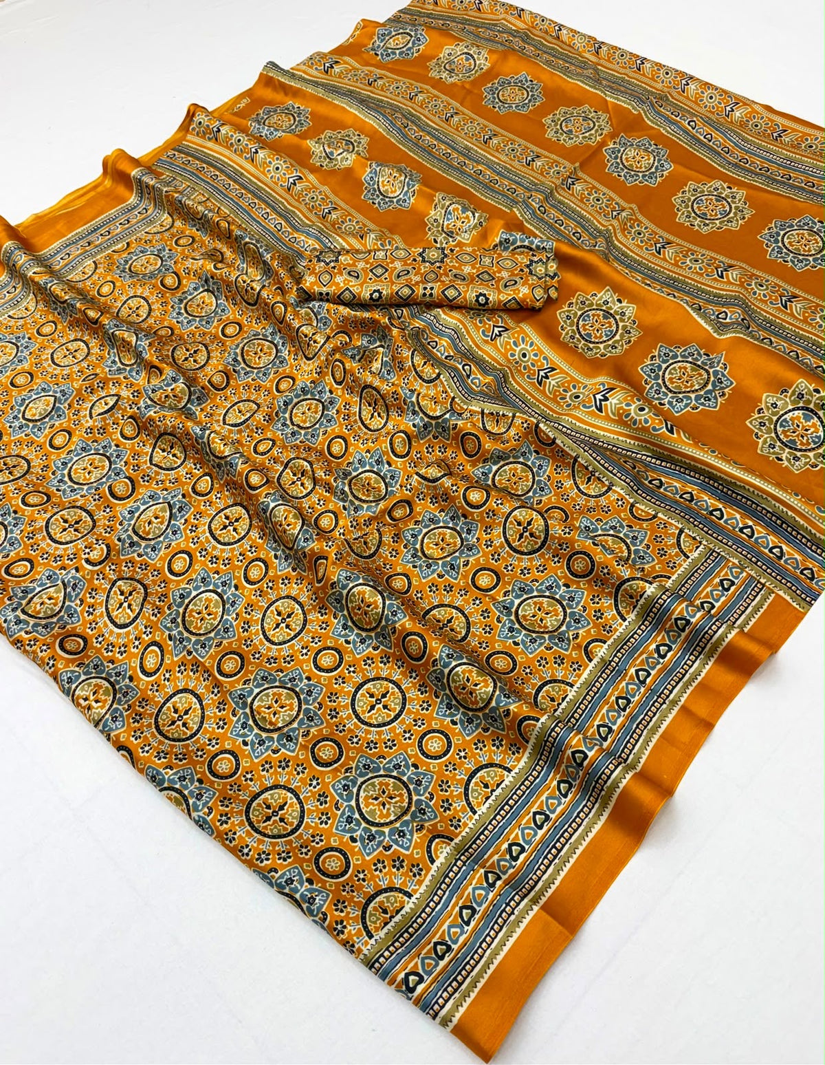Yellow Modal Silk Ready To Wear/Easy Saree by Stylebypanaash