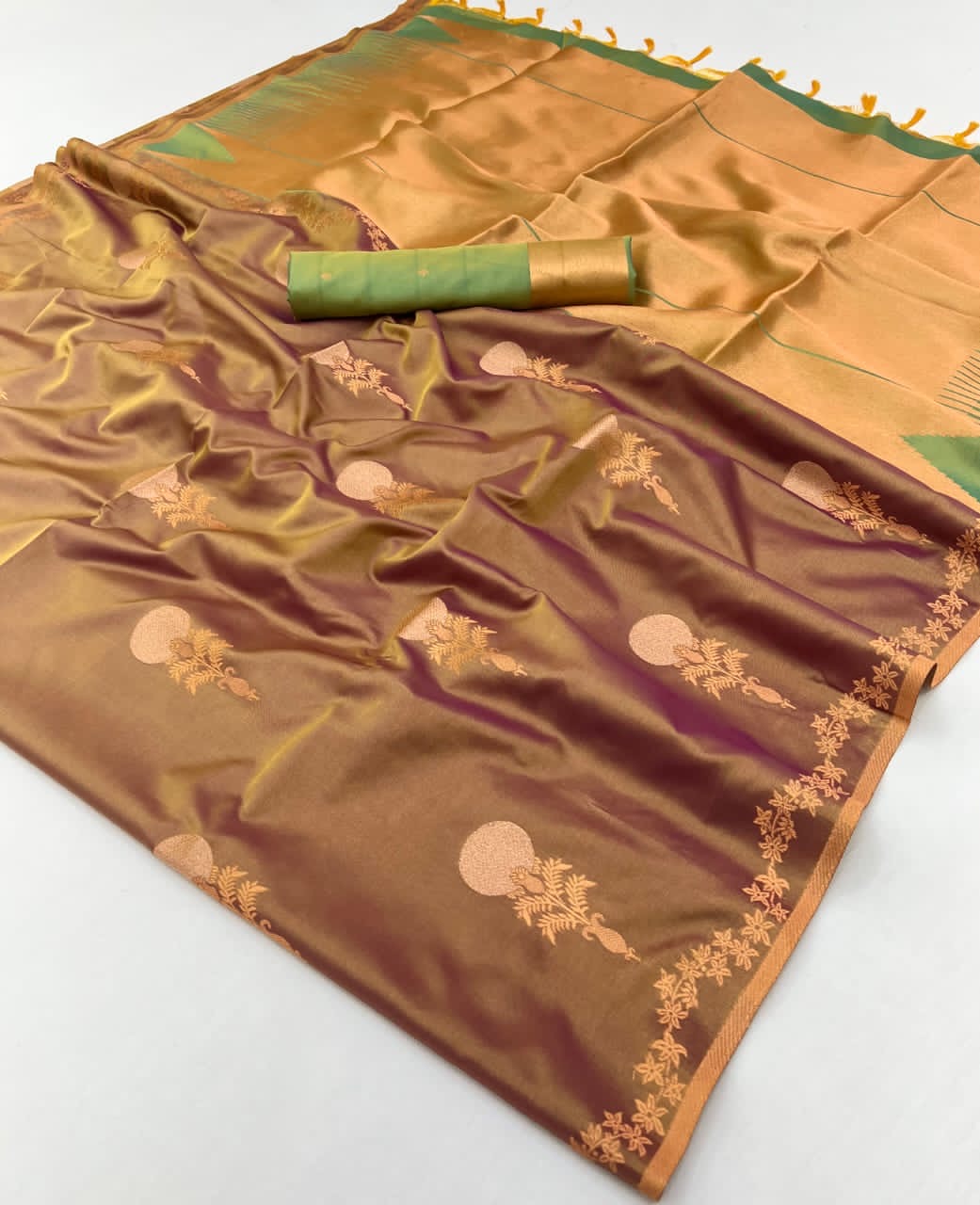 Dusty Rose Kanjivaram Silk Readymade/Easy Saree - Panaash Saree