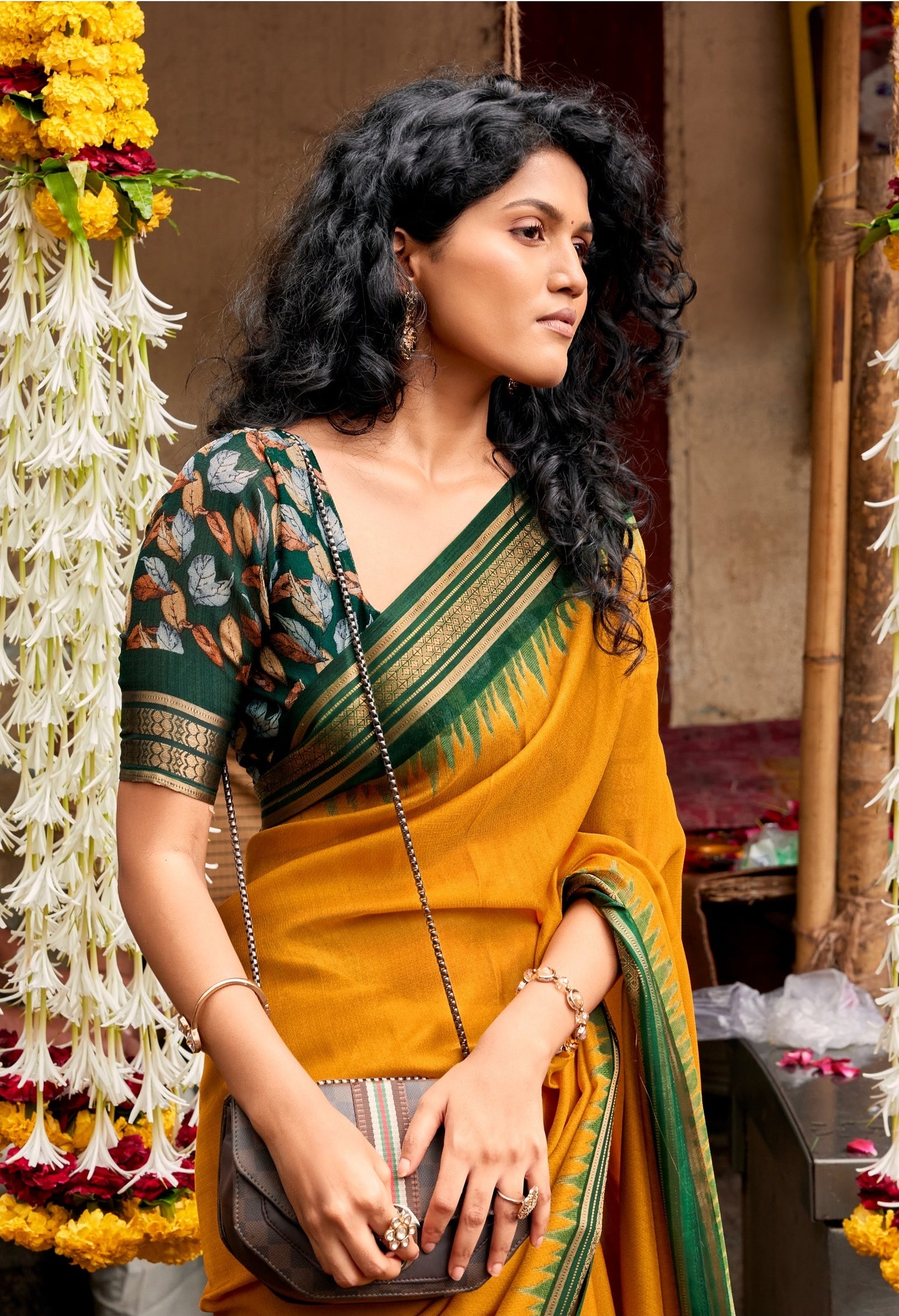 Yellow Cotton Ready To Wear/Easy Saree by Stylebypanaash 