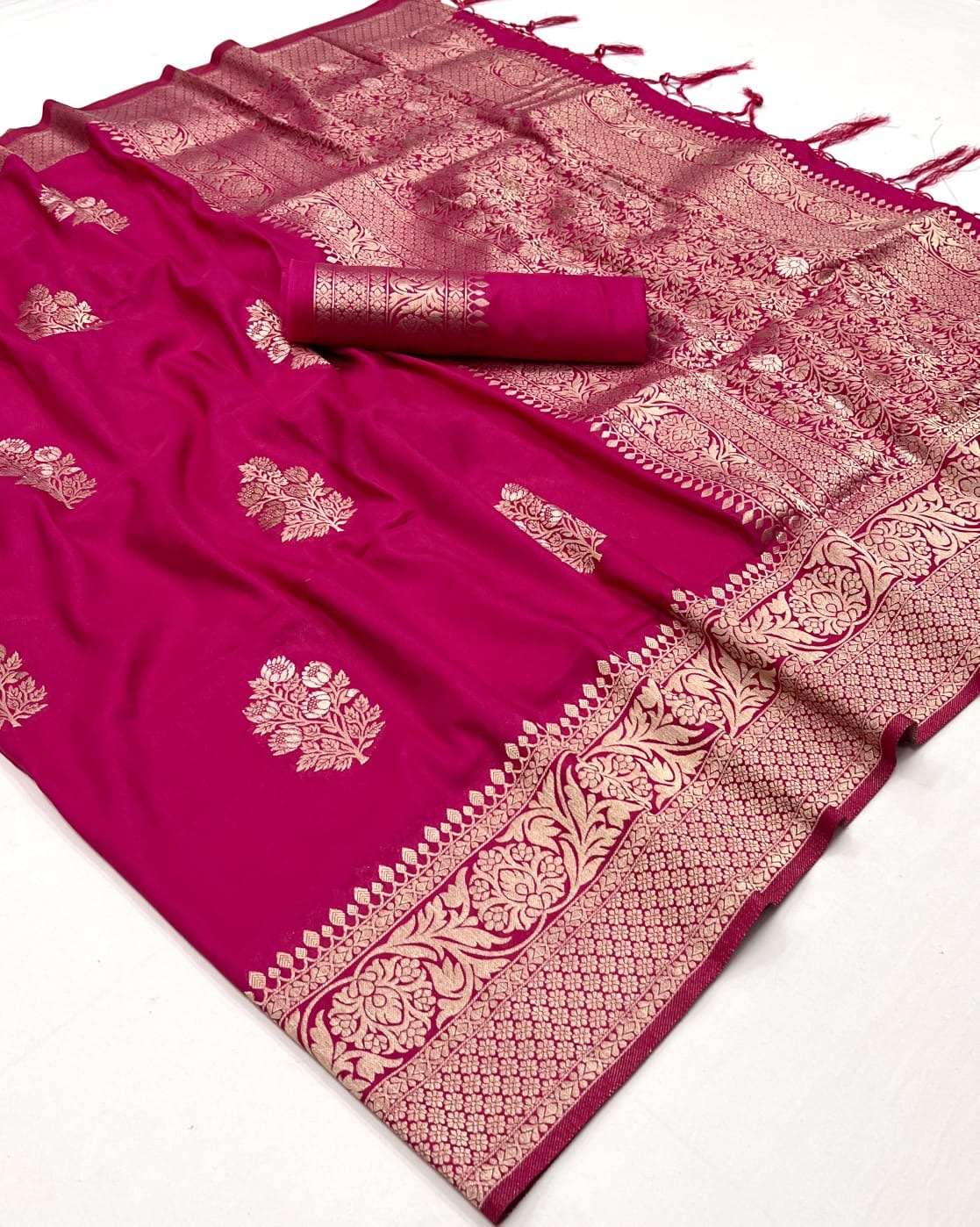 Pink Khadi Georgette Readymade/Easy Saree