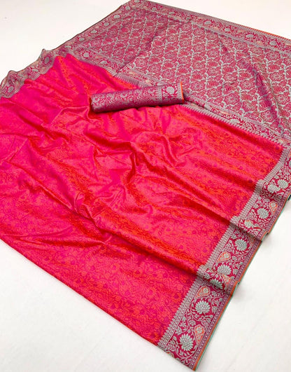Fuchsia Readymade/Easy Kanjivaram Saree