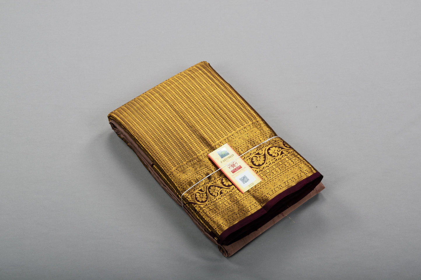Dusty Mauve Handmade Kanchipuram Pure Silk Custom Sized Ready To Wear Saree - Panaash Saree