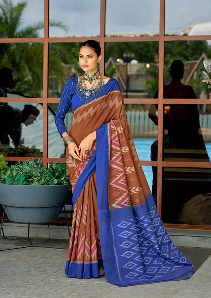 Multicolor Mul Mul Cotton Easy/Readymade Saree