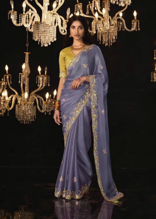 Light Purple Cocktail Readymade Saree