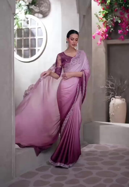 Multicolor Cocktail Party Wear Readymade Saree