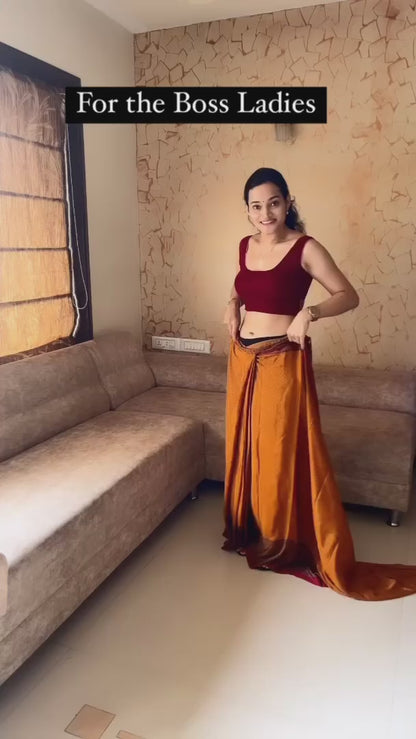 Casual Mustard Readymade Saree