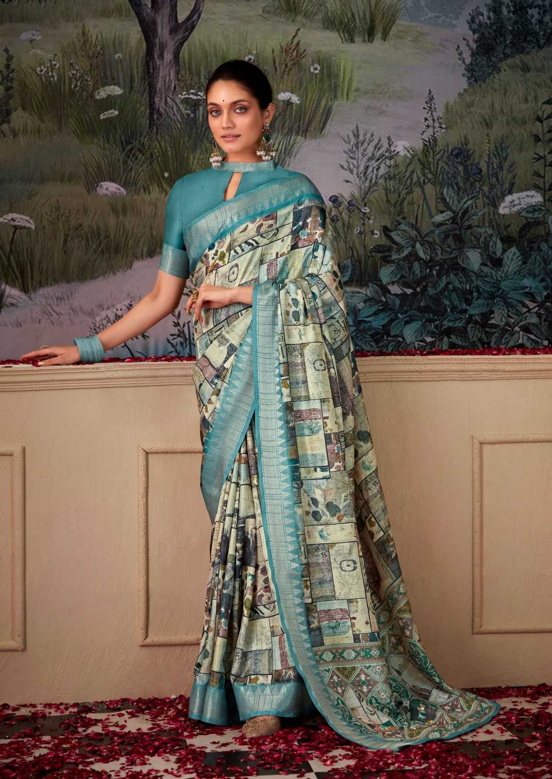 Multicolor Silk Cotton Office Wear Easy/Readymade Saree