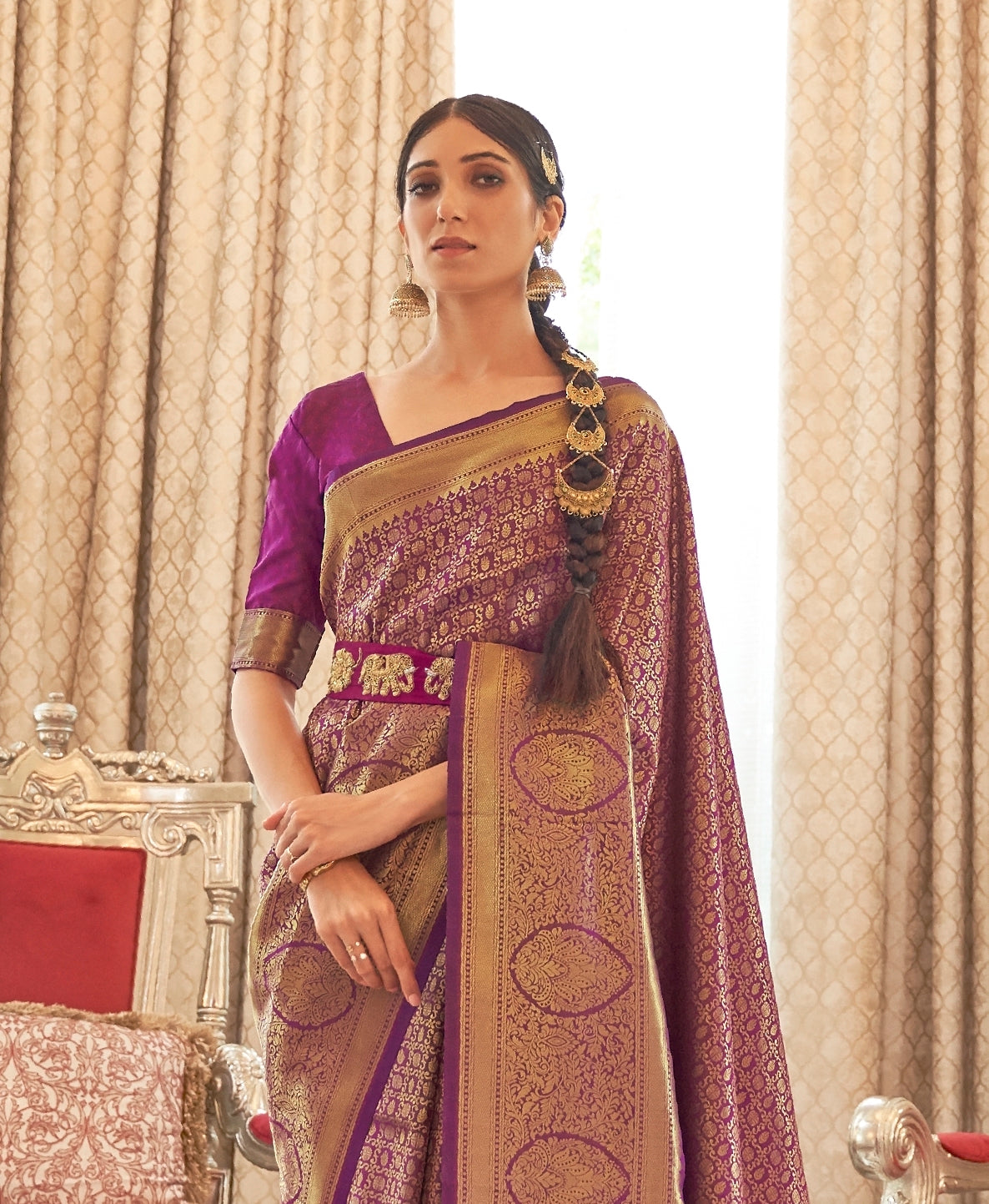 Beautiful Purple Easy Saree. - Panaash Saree