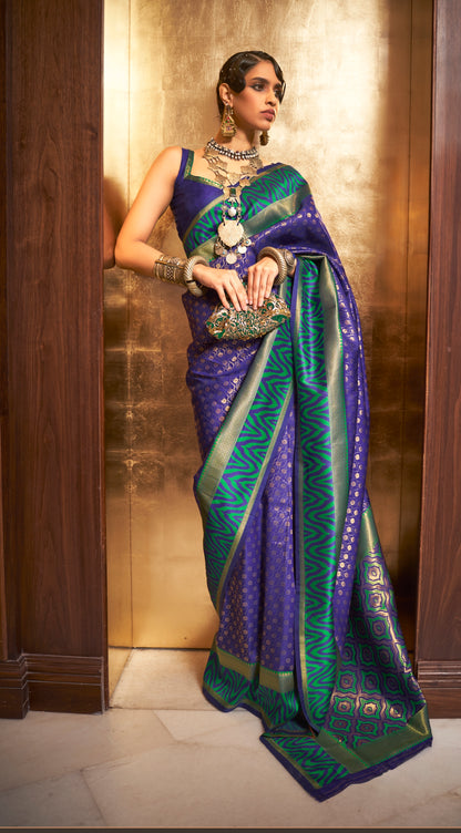 Royal Blue Fancy Saree - Panaash Saree