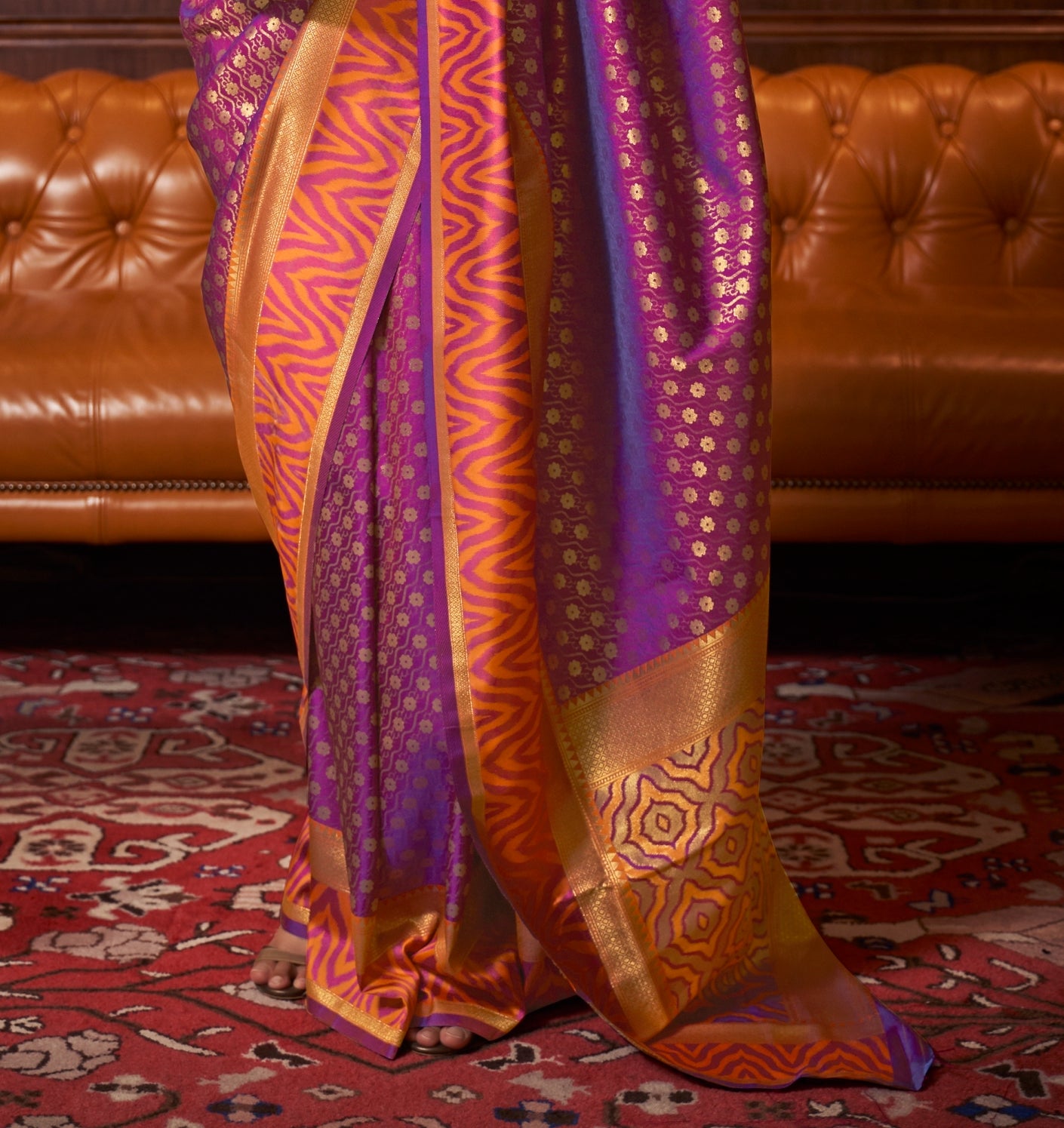 Purple Color Fancy Banarasi Silk Saree - Panaash Saree