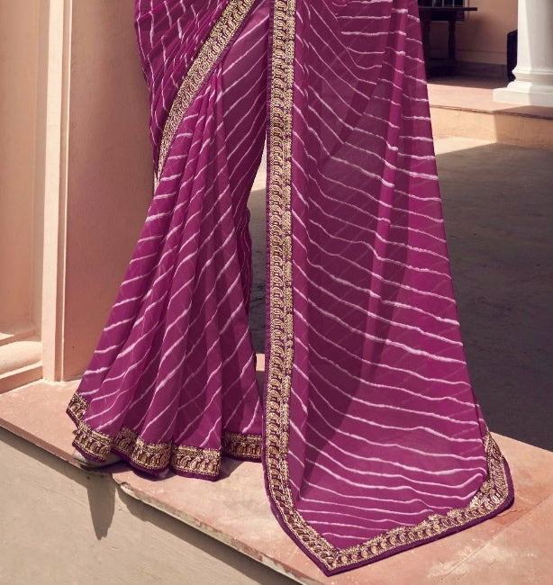 Buy Purple Sarees for Women by Slavik Online | Ajio.com