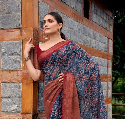 Formal Wear Readymade Cotton Saree - Panaash Saree