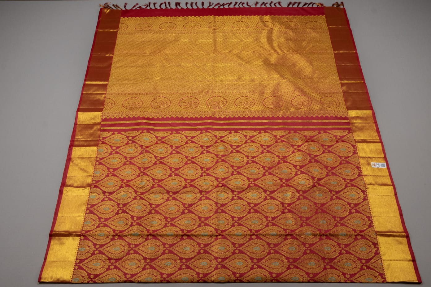 Red Color Brocade Pure Silk Kanchipuram Saree
