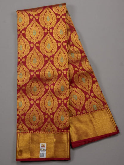 Red Color Brocade Pure Silk Kanchipuram Saree
