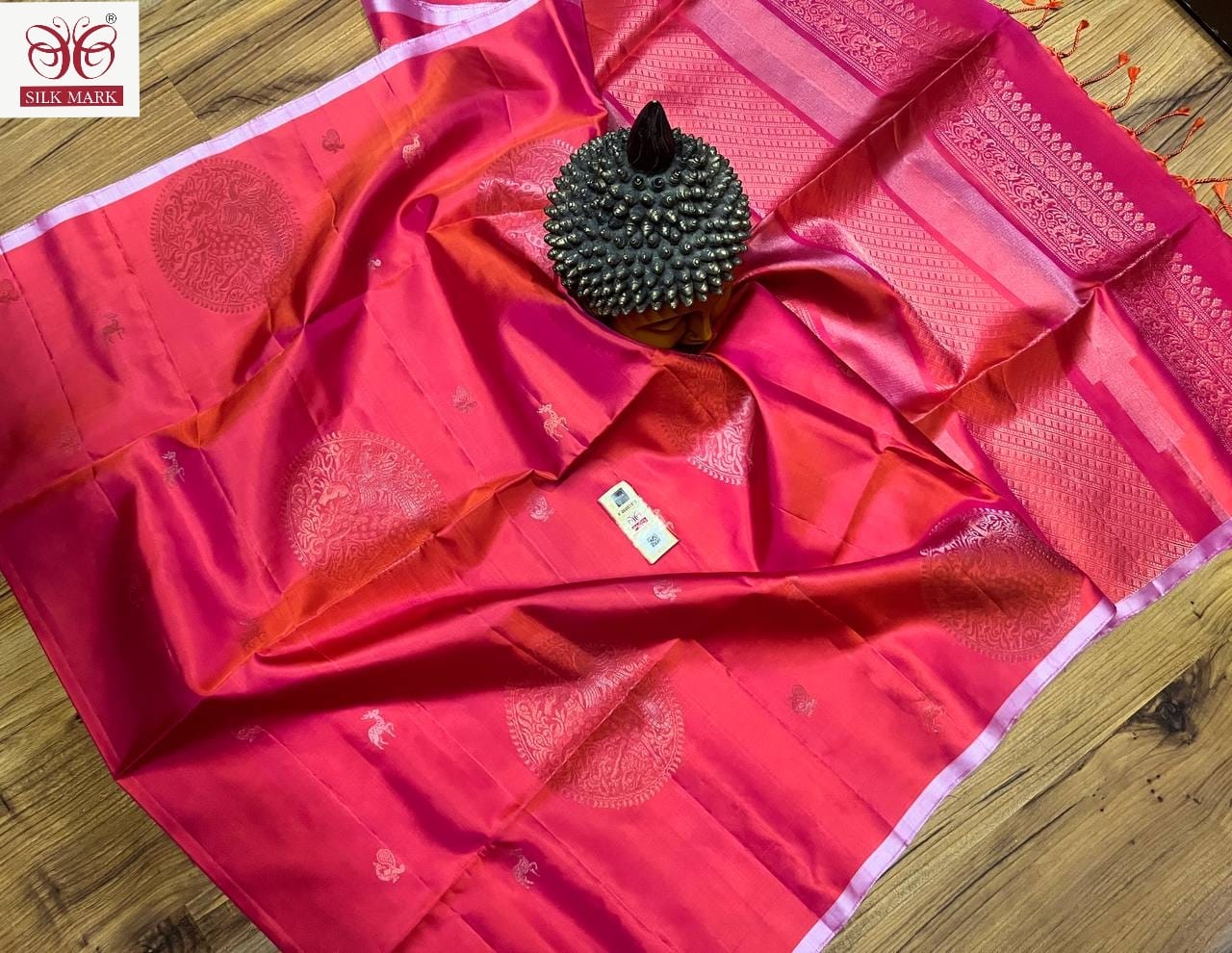 Pink Coimbatore Pure Silk Saree